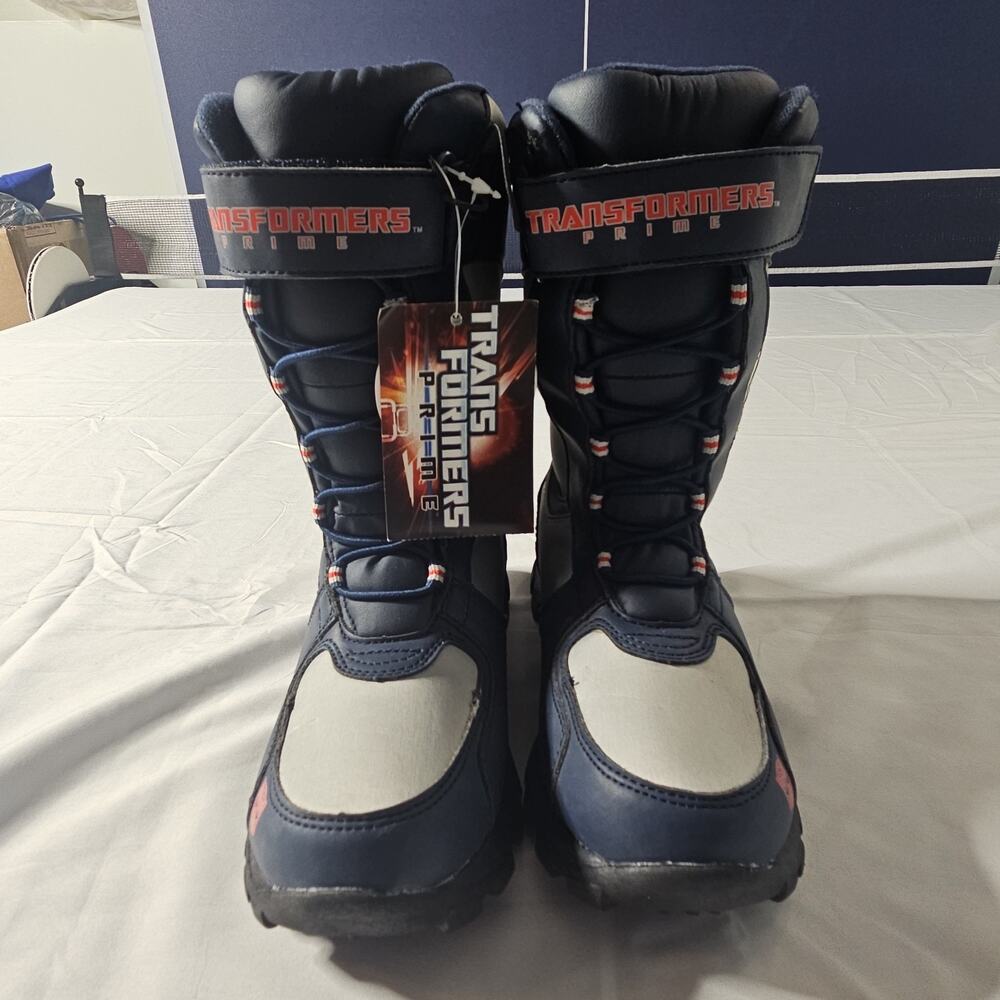 Transformers Optimus Prime Toddler Boys' Winter Snow Boots Sz 1